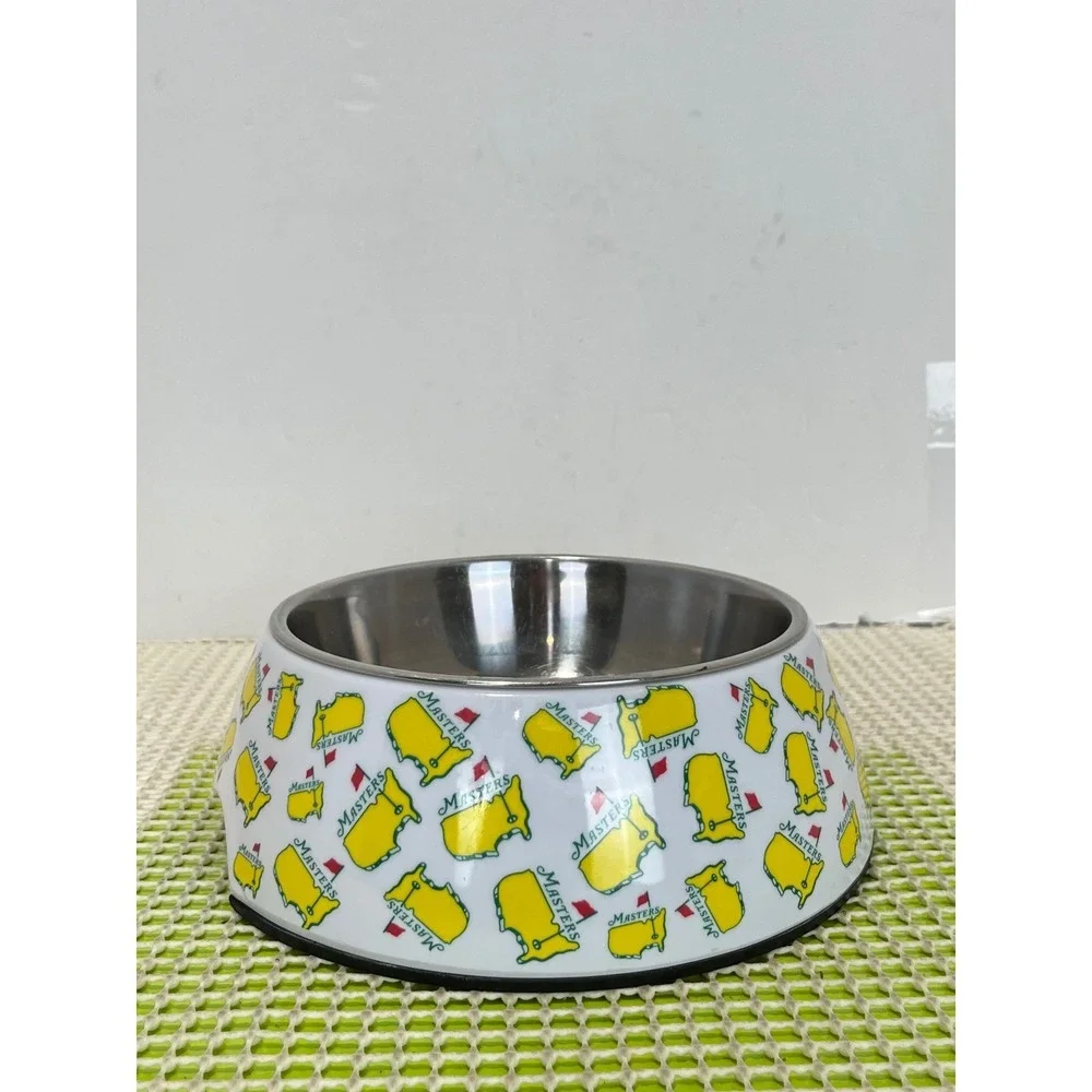 The Masters Tournament Pet Bowl Stainless Steel Melamine